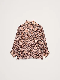 Lurex Stripe Reversed Western Shirt