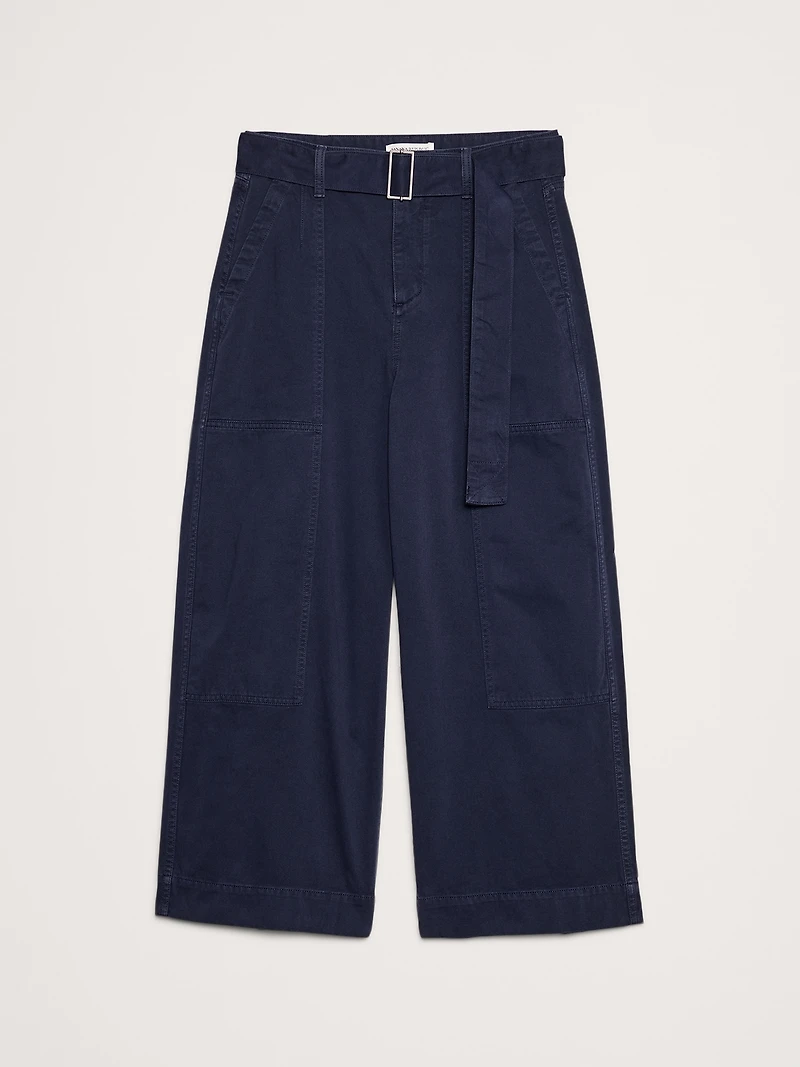 High-Rise Wide-Leg Utility Crop Pant