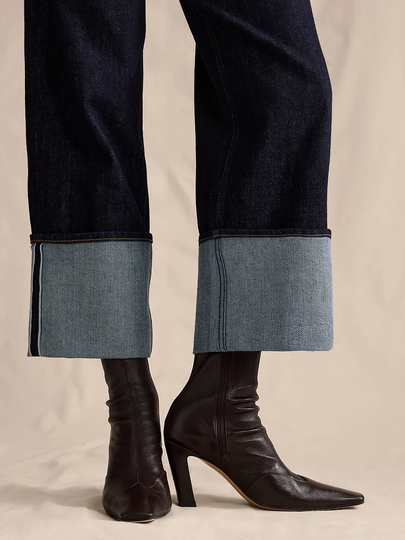 High-Rise Stovepipe Straight Leg Jean