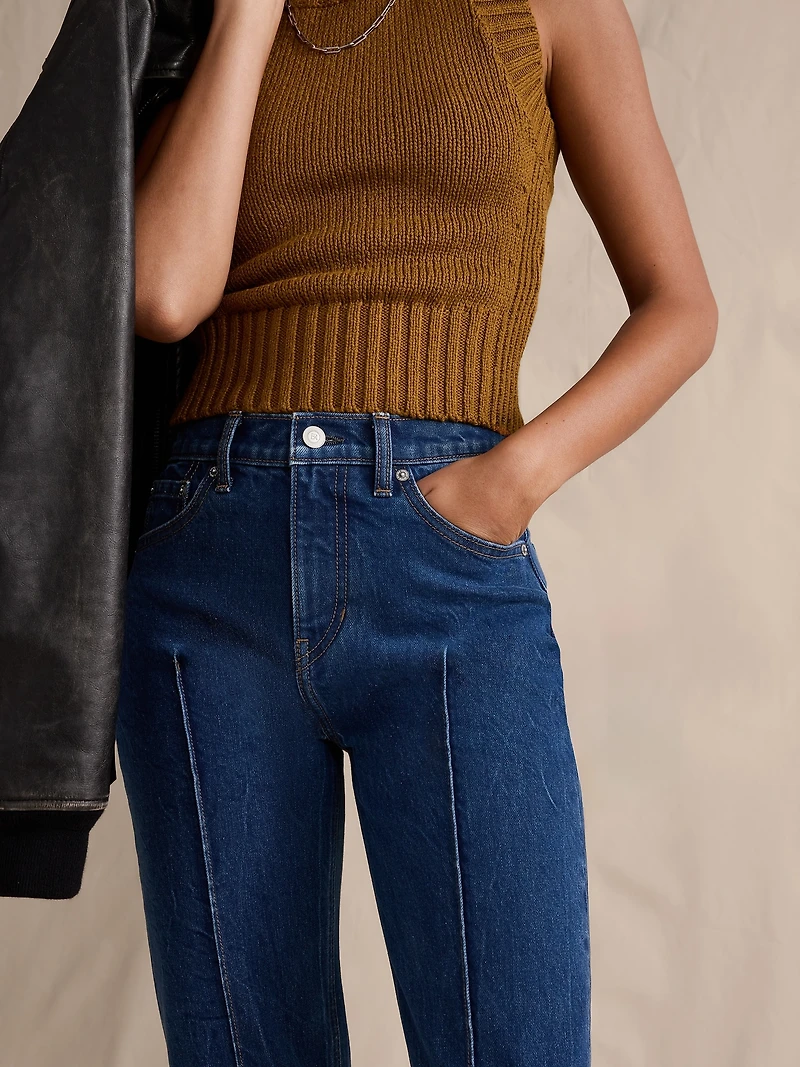 HIGH-RISE BOOTCUT CROP JEAN