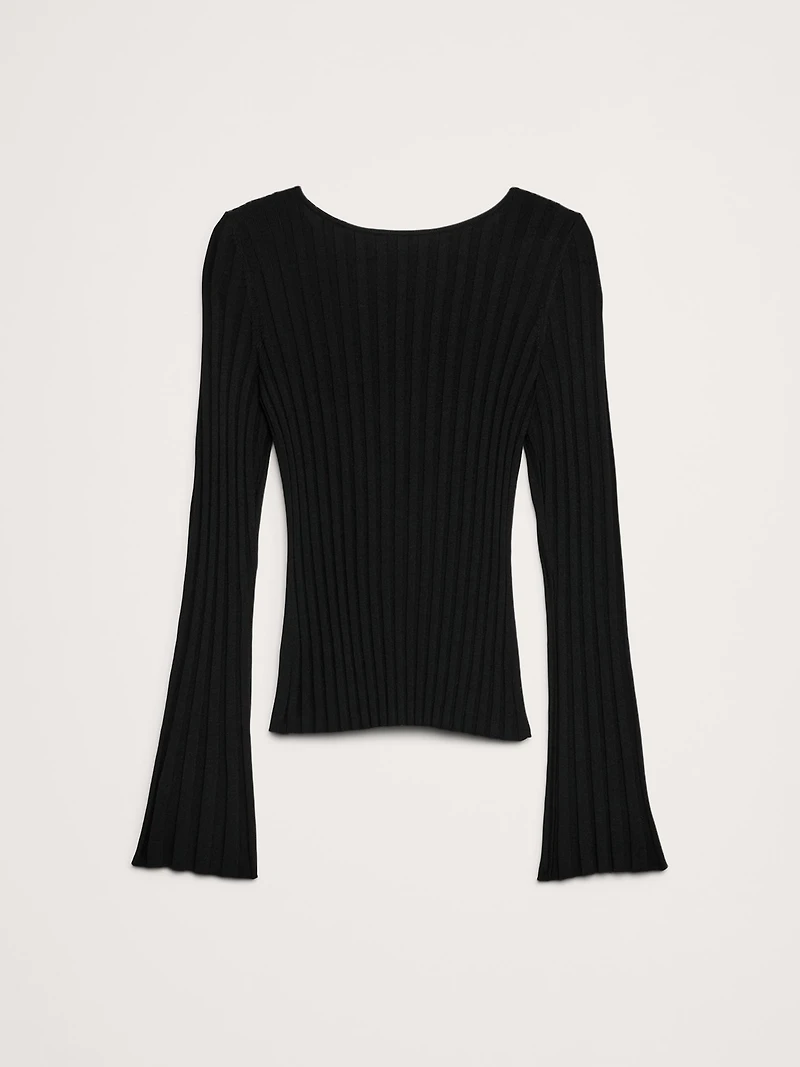 SCULPTED RIBBED BACKLESS TOP