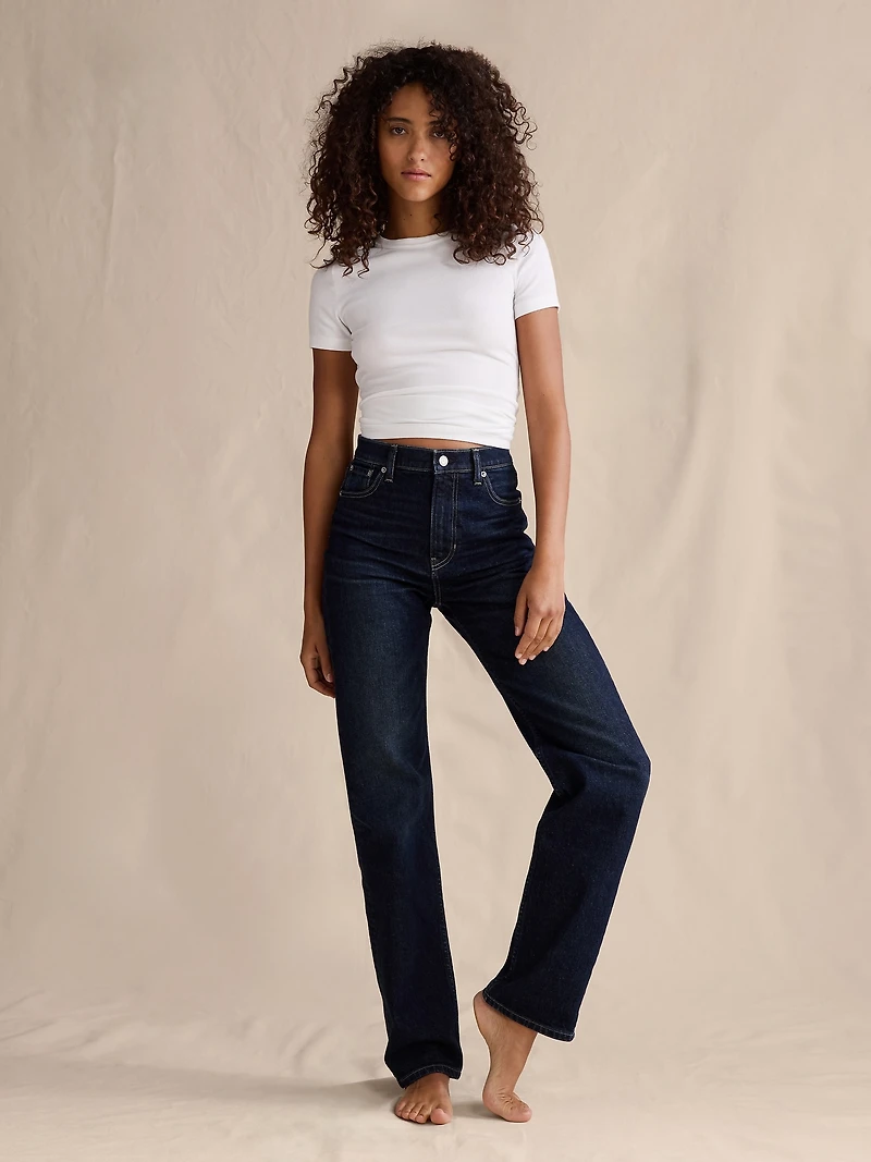 High-Rise 90S Straight Jean