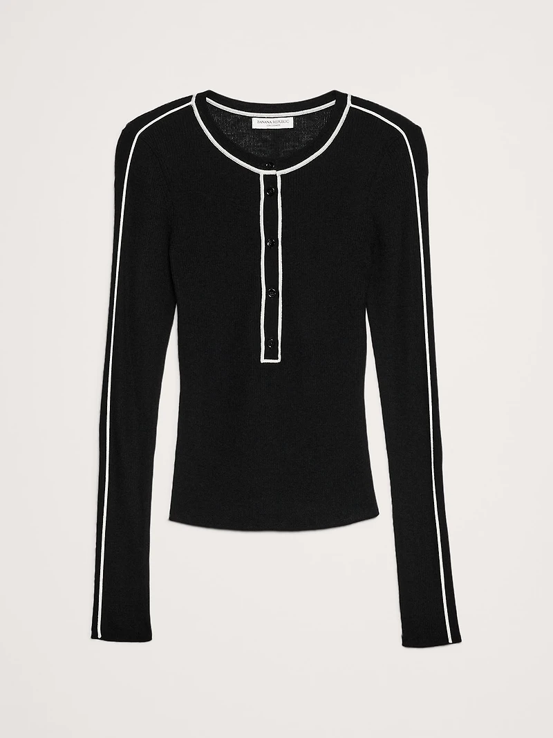 FEATHERWEIGHT CASHMERE HENLEY