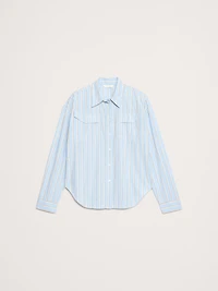 Oversized Cotton Poplin Western Shirt