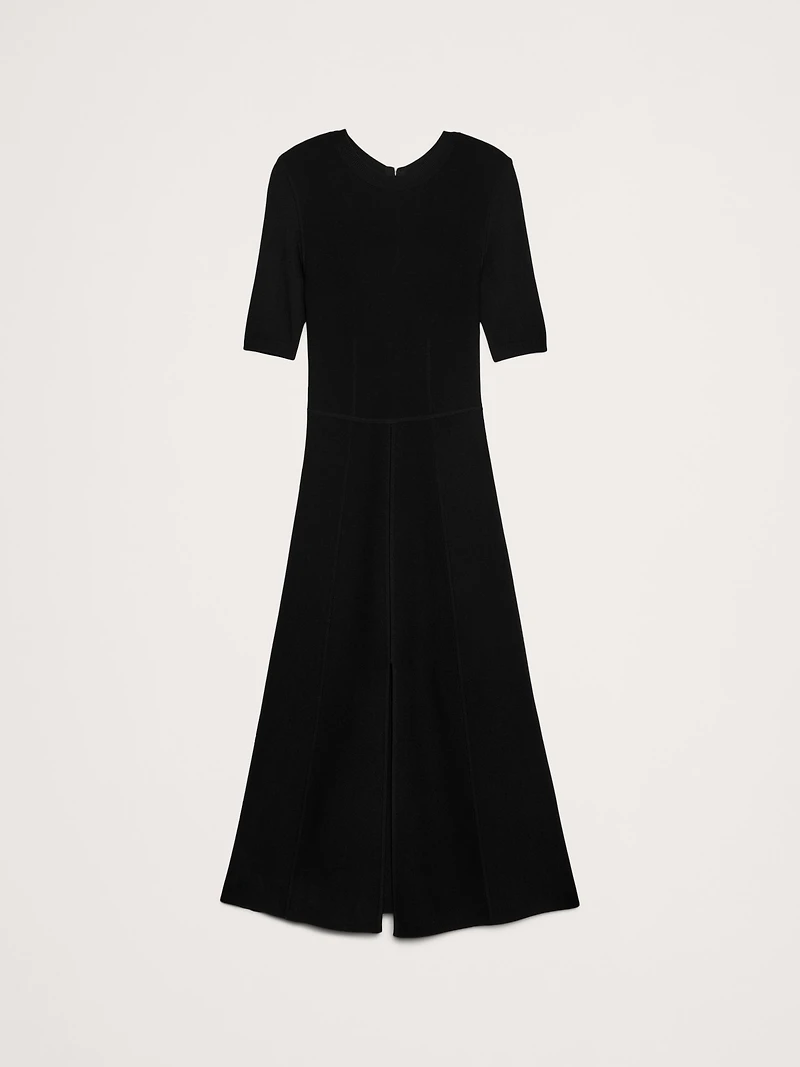 Sculpted Paneled Midi Dress