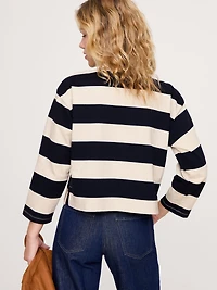 Relaxed Cotton Boat-Neck Top
