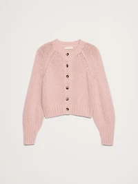 Cotton-Alpaca-Merino Raglan Cardigan