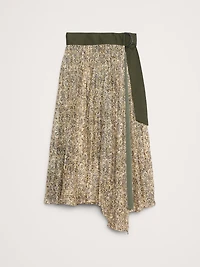 Pleated Midi Skirt