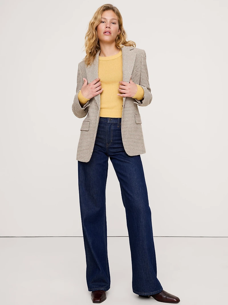 Shrunken Cotton-Silk Crew-Neck Sweater