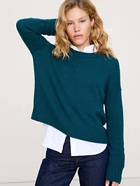 Midweight Cashmere Crew-Neck Sweater