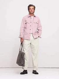 Standard-Fit Cotton Twill Shirt Jacket