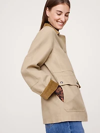 Canvas Chore Coat with Corduroy Collar