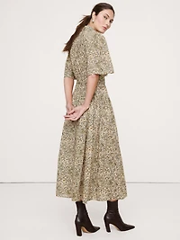 Cotton Tie-Front Shirt Dress