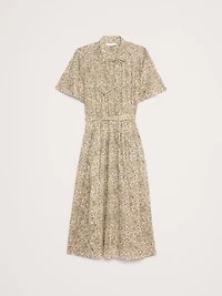 Cotton Tie-Front Shirt Dress