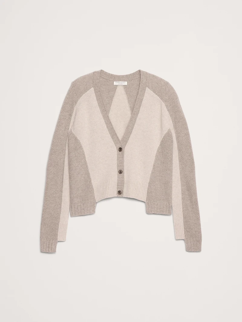 Cashmere Mixed-Stitch Cardigan