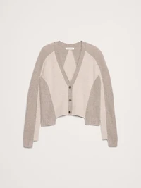 Cashmere Mixed-Stitch Cardigan