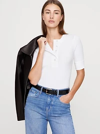 RIBBED HENLEY