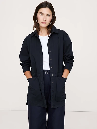 COTTON TWILL UTILITY TUNIC