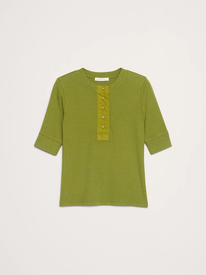 Ribbed Henley