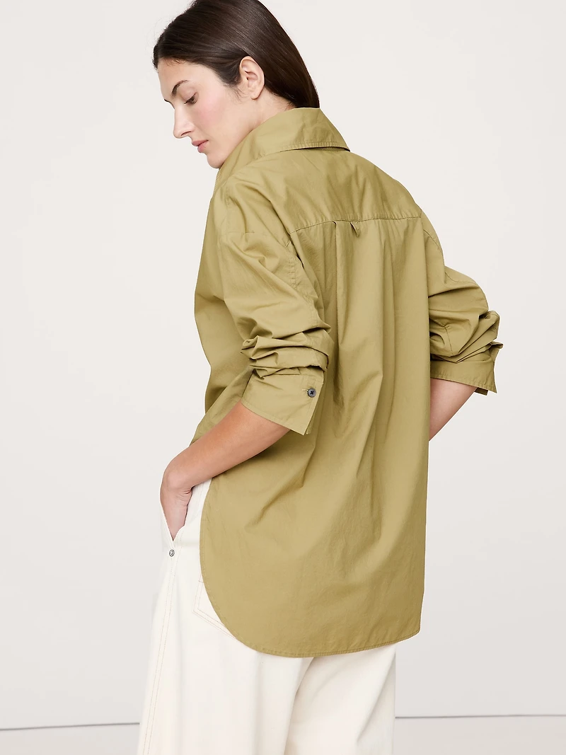 Oversized Long-Sleeve Popover Tunic