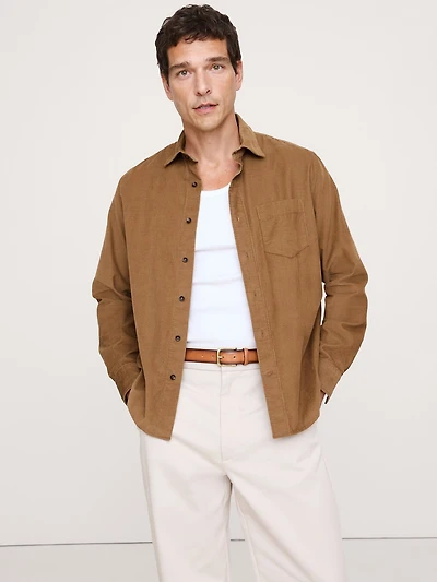 Standard-Fit Corduroy Shirt