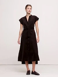 Corduroy Midi Shirt Dress