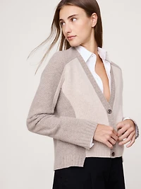 Cashmere Mixed-Stitch Cardigan