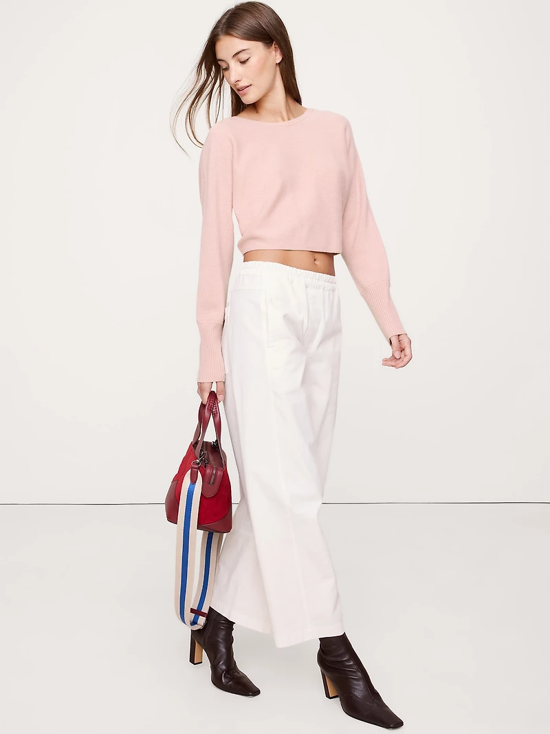 LIGHTWEIGHT CASHMERE TWIST-BACK SWEATER