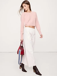 LIGHTWEIGHT CASHMERE TWIST-BACK SWEATER