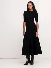 Sculpted Paneled Midi Dress