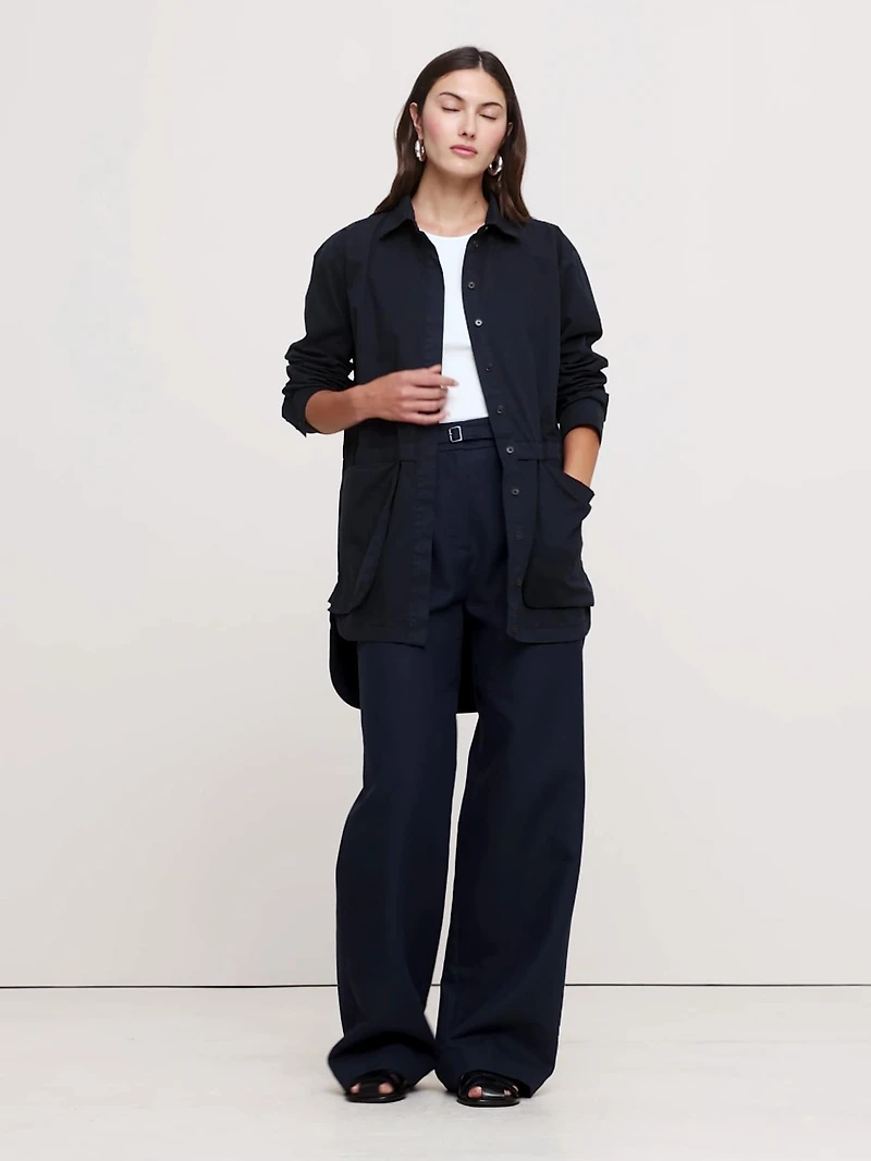 COTTON TWILL UTILITY TUNIC