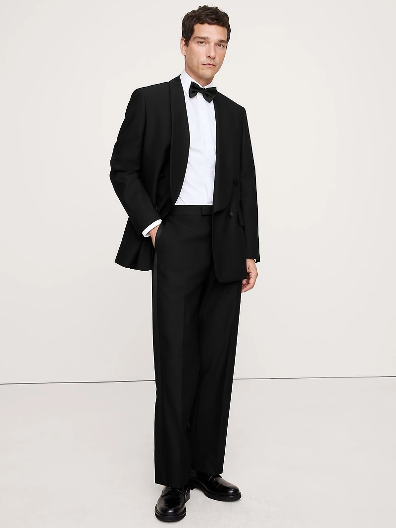 Relaxed Italian Barathea Tuxedo Jacket