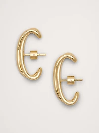 Knotted Ear Cuff With Post Backs