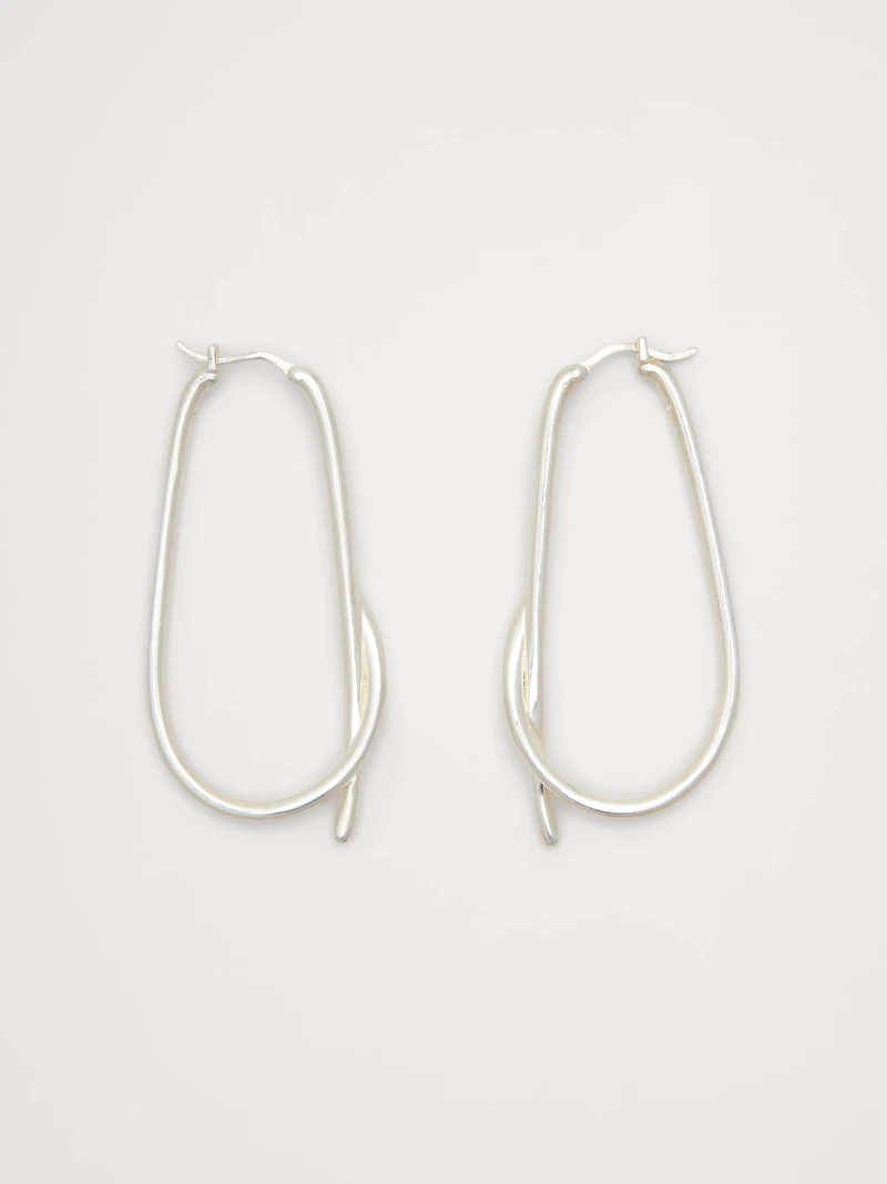 Large Knotted Hoop Earrings