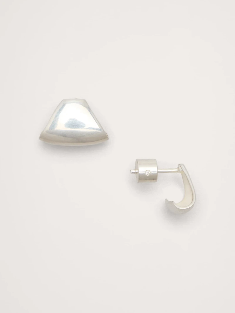 Triangular Half-Hoop Earrings