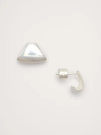 Triangular Half-Hoop Earrings