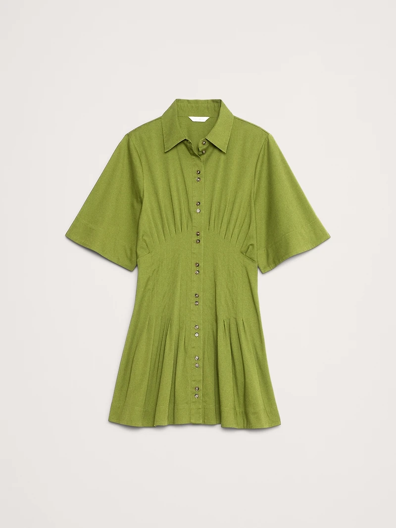 PINTUCK SHIRT DRESS