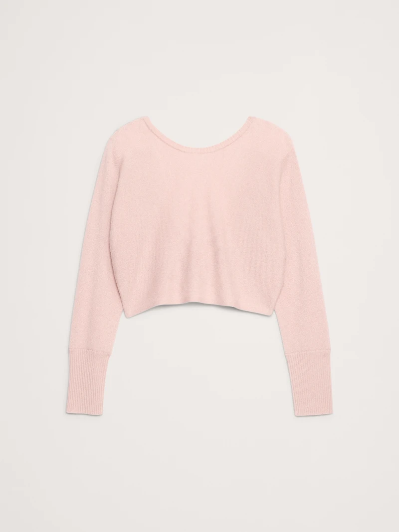 LIGHTWEIGHT CASHMERE TWIST-BACK SWEATER