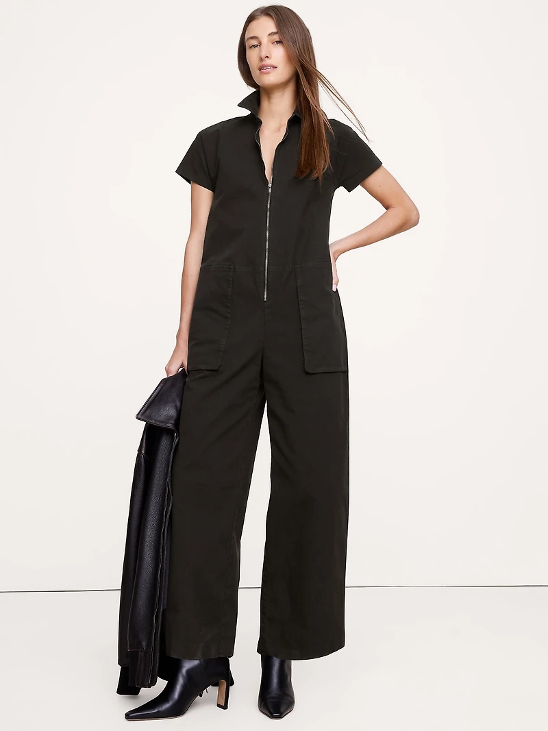 Canvas Utility Jumpsuit