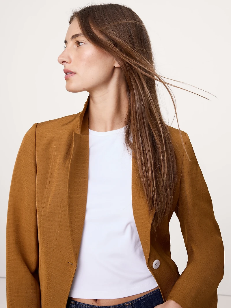 Seamed Belted Blazer