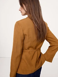 Seamed Belted Blazer