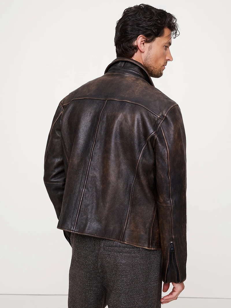 LEATHER RACING JACKET