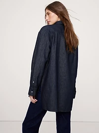 ULTRA-OVERSIZED DENIM SHIRT JACKET