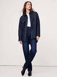 ULTRA-OVERSIZED DENIM SHIRT JACKET