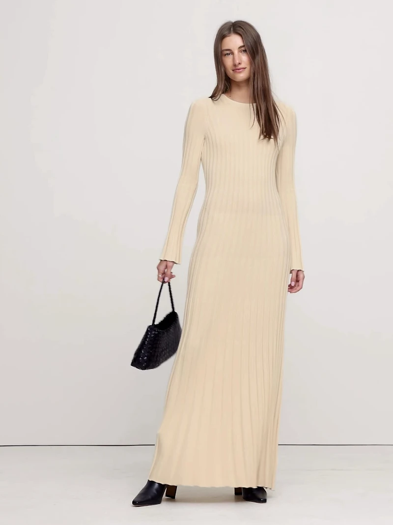 Sculpted Ribbed Maxi Dress