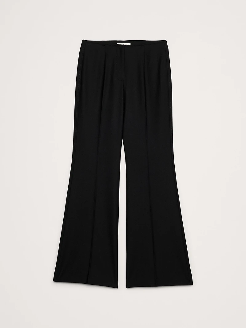 Mid-Rise Flare Wool-Blend Pant