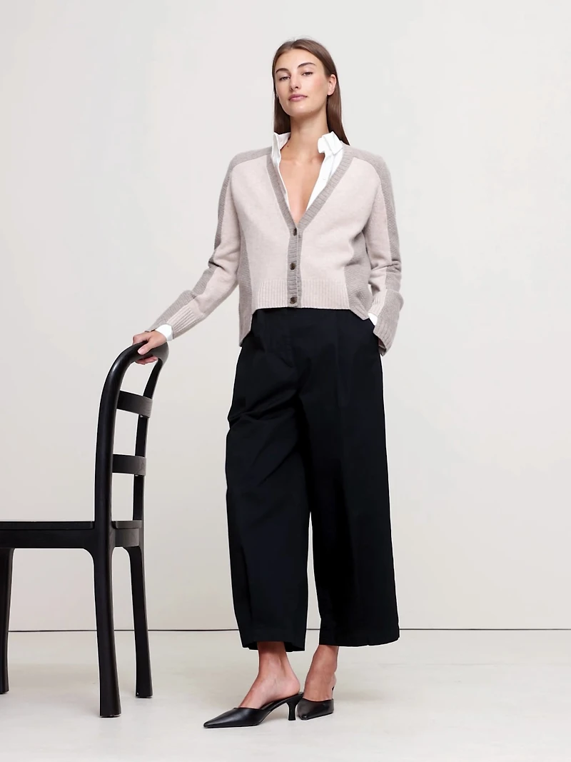 Cashmere Mixed-Stitch Cardigan