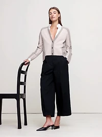 Cashmere Mixed-Stitch Cardigan