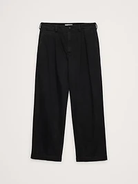LOOSE LIGHTWEIGHT COTTON PLEATED CHINO