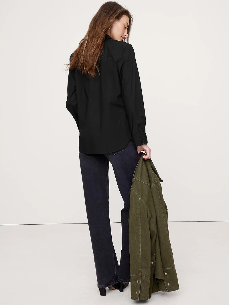 BOXY COTTON POPLIN SHIRT